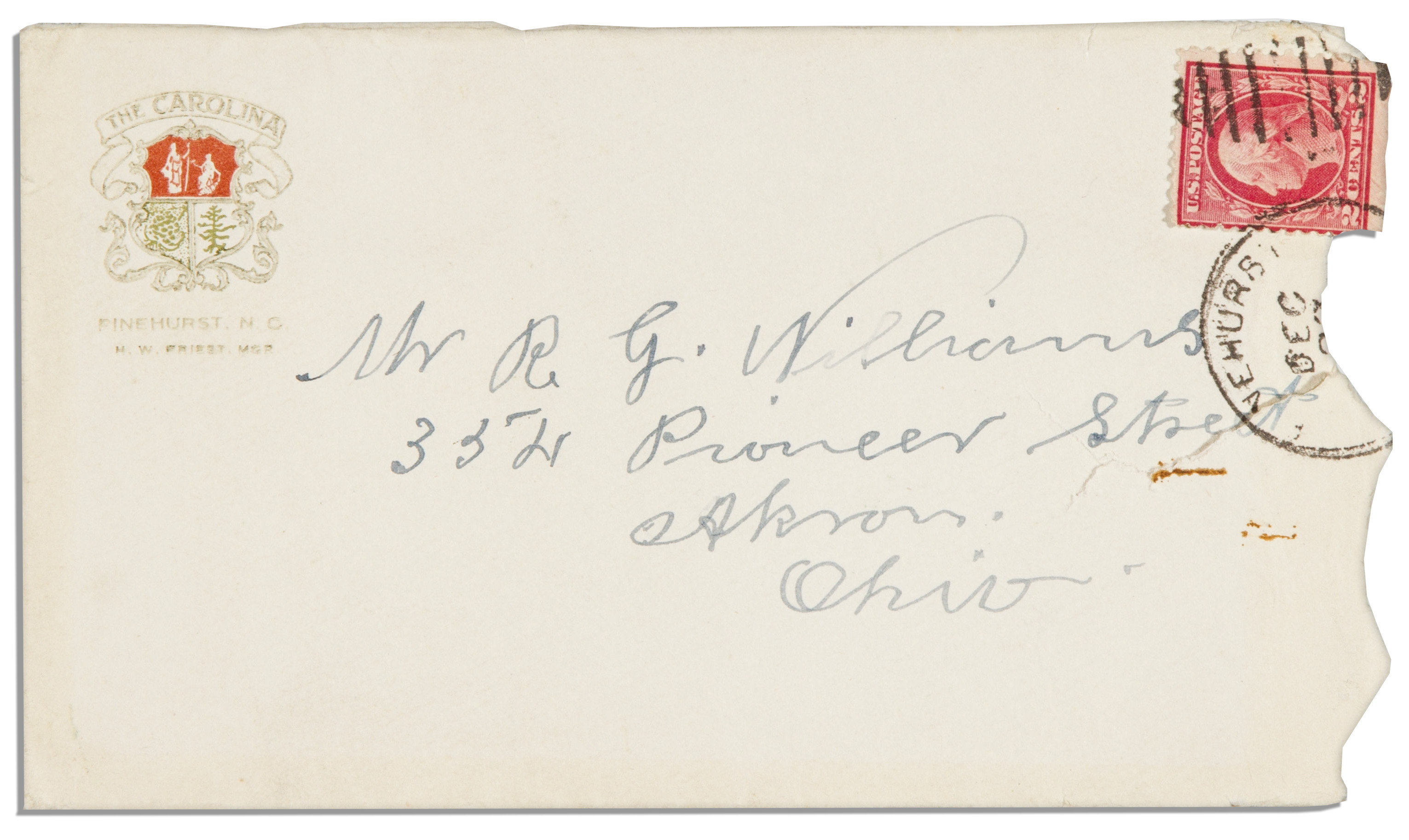 Lot Detail - Superstar Sharpshooter Annie Oakley Autograph Letter Signed --  ''...I wanted Pam & you to come to dinner, as Mr. B left yesterday for 2  weeks...''