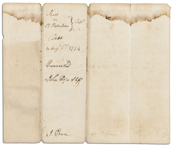 Declaration of Independence Signer John Penn Document Signed