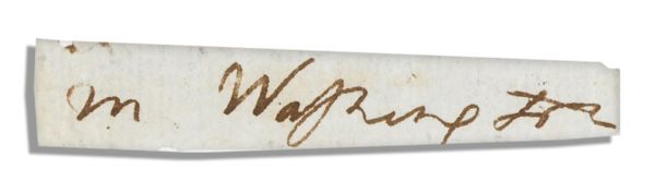 Martha Washington Signature -- With Familial Provenance