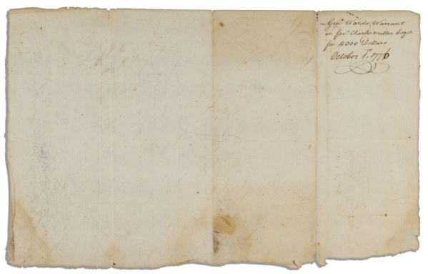 Artemas Ward 1776 Document Signed
