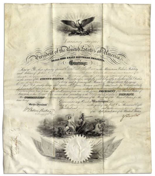 Zachary Taylor Naval Appointment Signed as President -- Just a Week After Taking Office