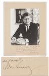 John F. Kennedy 11 x 14 Photo Display Signed With His Autograph Inscription