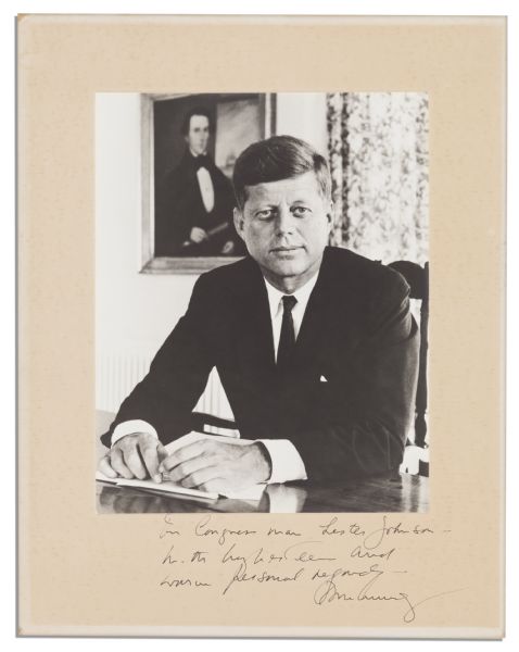 John F. Kennedy Photo Signed With His Autograph Inscription