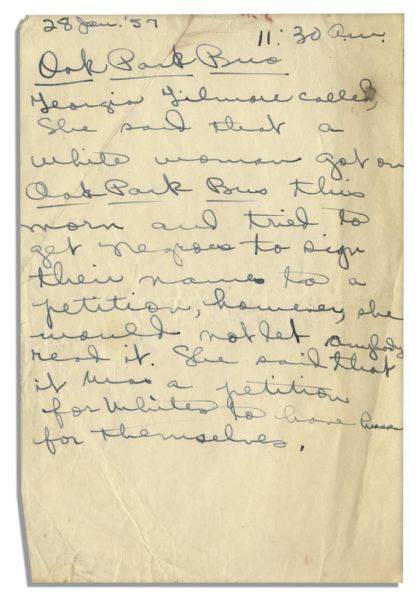 Pair of Letters Relating to the Montgomery Bus Boycott & Expressing the Racist Sentiments of the Era -- From the Collection of Maude Ballou, Martin Luther King Jr.'s Secretary