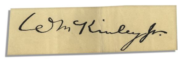 William McKinley Signed Slip