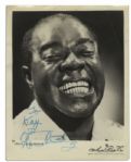 Louis Armstrong Signed 8'' x 10'' Photo