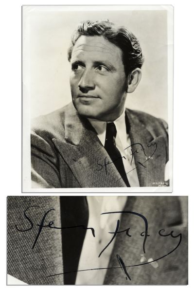 Academy-Award Winning Actor Spencer Tracy Signed Photo
