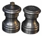 John & Jackie Kennedys Pewter Salt & Pepper Shakers