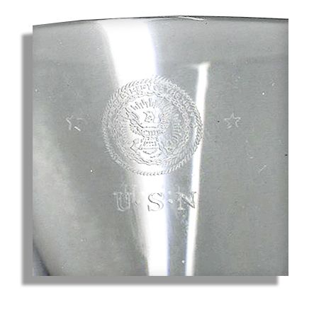 Franklin Roosevelt Personally Owned Stemware With U.S. Navy Emblem -- Near Fine