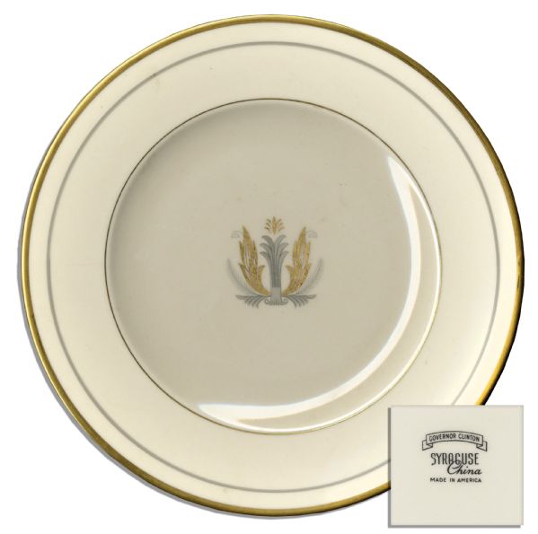''Governor Clinton'' Syracuse China Plate From DeWitt Clinton's New Yoork Governorship