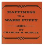 Charles Schulz Hand-Drawn Snoopy Sketch, Within His Classic Book, ''Happiness is a Warm Puppy''