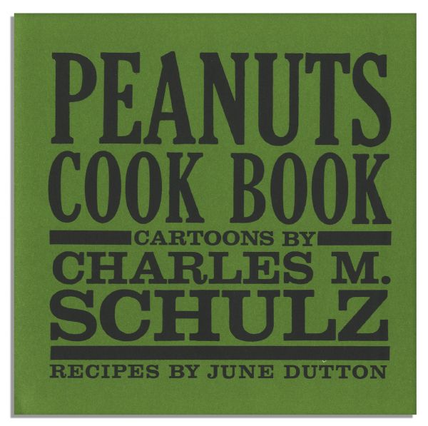 Schulz Hand-Drawn Snoopy Sketch Within The ''Peanuts Cook Book''