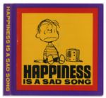 Charles Schulz Hand-Drawn Sketch of Charlie Brown, Within His Signed ''Peanuts'' Book, ''Happiness is a Sad Song''