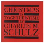 Charles Schulz Sketch of Linus Within His Signed ''Peanuts'' Christmas Theme Book