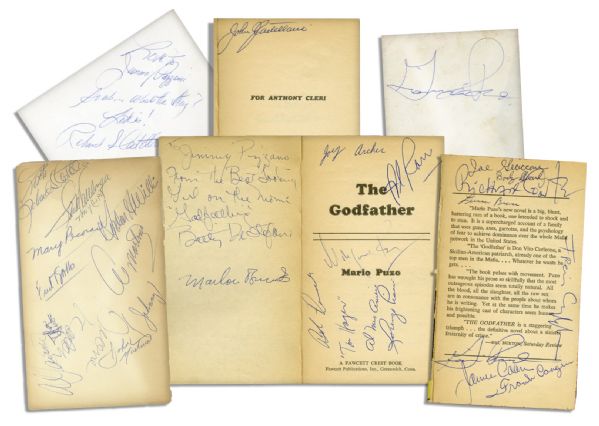 The Godfather Book Signed by the Cast of the Celebrated Film -- Signed by Brando, Pacino, Keaton, Caan, Shire, Martino and Others