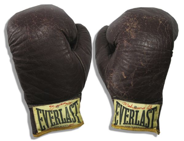 Muhammad Ali Signed Boxing Gloves From Either the Ali/Wepner Fight or Rumble in the Jungle -- Previously Auctioned in a Special Olympics Benefit