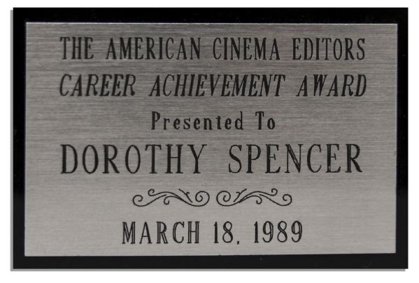 American Cinema Editors Career Achievement Award Statue