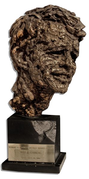 Robert F. Kennedy Human Rights Award -- Trophy Is a Bust Sculpture of Kennedy Presented to Wei Jingsheng, Author Who Served 18 Years in Prison for His Vocal Support of Democracy in China