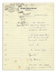 John F. Kennedys Handwritten Notes From 1953 as a Young Senator