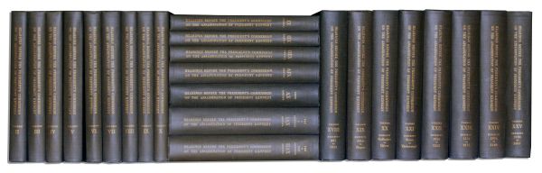 First Edition Set of the Warren Commission's Report on the Assassination of John F. Kennedy -- 26 Volumes