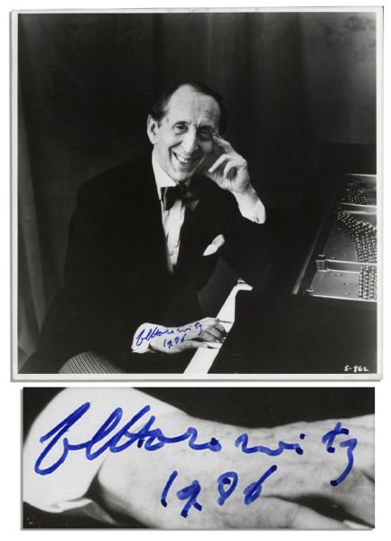 Vladimir Horowitz Portrait Photo at a Piano Signed