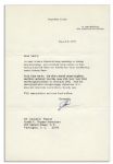 Richard Nixon Typed Letter Signed in 1975, Less Than One Year After Watergate -- ''...our family has been weathering some stormy days...''