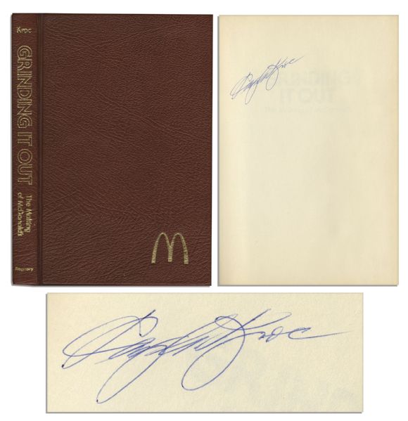 Ray Kroc Signed Copy of ''Grinding It Out: The Making of McDonald's''