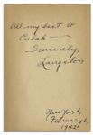 Langston Hughes Signed First Edition of ''Shakespeare in Harlem''