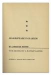Langston Hughes Signed First Edition of ''Shakespeare in Harlem''