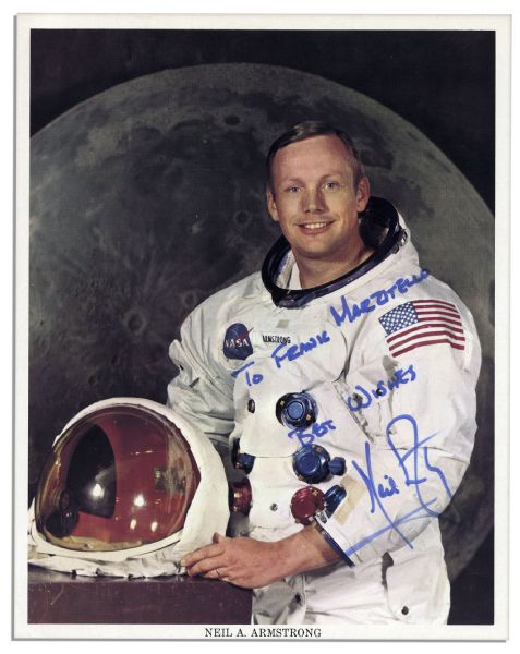 Neil Armstrong Signed 8'' x 10'' NASA Photo -- With PSA/DNA COA