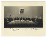 Excellent 13.75 x 11 Photo of the 1963 Warren Commission -- With Signatures From All Eight Members