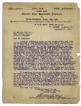 Marcus Garvey Letter Signed From 1934 -- On Universal Negro Improvement Association Stationery