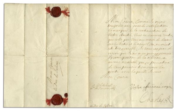 King Charles II Letter Signed