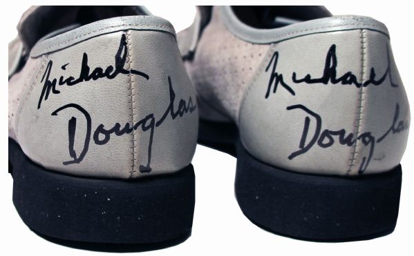 Michael Douglas Twice-Signed Suede Loafers Worn as Liberace in ''Behind The Candelabra'' -- The Role for Which Douglas Won an Emmy