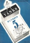 Boston Yanks vs. Detroit Lions Program From 5 October 1947 -- Slightly Worn Cover; Very Good Condition