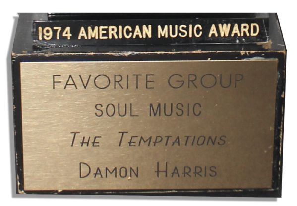 Damon Harris' American Music Award From 1974 Honoring The Temptations as Favorite Group in Soul Music
