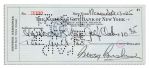 George Gershwin Signed Check From 1935 -- Year He Wrote Porgy And Bess