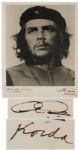 Original 16 x 20 Print of Iconic Che Guevara Photograph -- Heroic Warrior Image Signed by Photographer Alberto Korda -- Increasingly Scarce Photograph