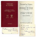 Bernard Montgomery Signed Copy of His WWII Speeches, Forward To Victory -- Signed in 1946
