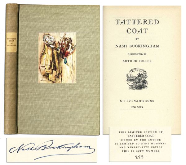 Nash Buckingham Signed ''Tattered Coat, Tales of Shooting and Fishing''