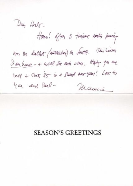 Maurice Sendak Autograph Letter Signed Upon a Card Featuring His ''Nutcracker'' Artwork -- ''...After 3 Tiresome Weeks Pissing Over the Ballet (Nutcracker)...This Winter I Am Home...''