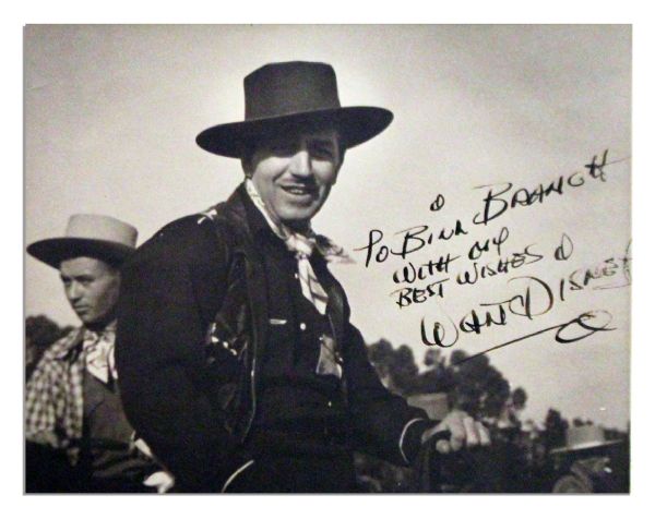 Walt Disney Signed Vintage Photo -- With PSA/DNA COA