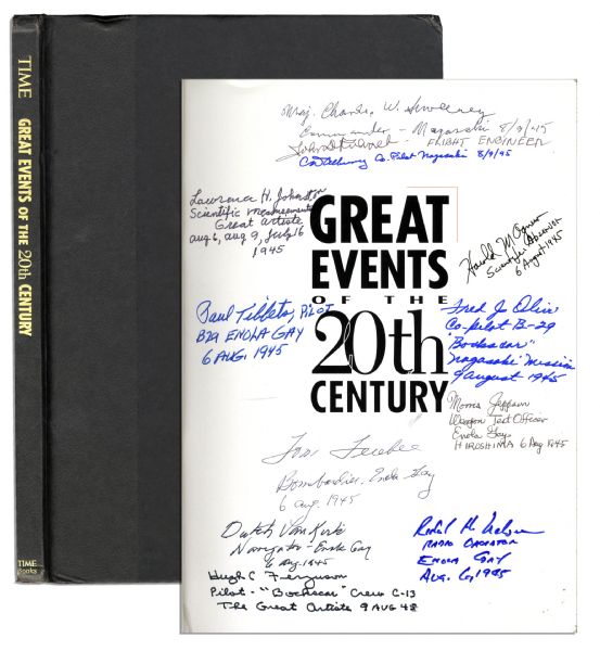 Rare Book Signed by a Dozen WWII Enola Gay and Bockscar Crew Members