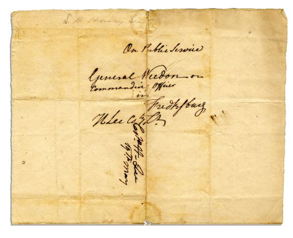 Henry Lee's Urgent Revolutionary War Dated Autograph Letter Twice-Signed -- ''...but sir what are we to do for arms?...The arms we had were sent down with our last detachmt. to Wmsbg...''