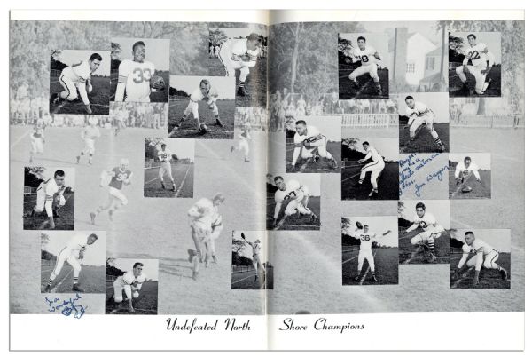 Jim Brown Signed 1953 Yearbook as a Senior in High School -- With 7 Photos of the Football Legend