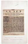 Broadside From The Third English Civil War Issued by Oliver Cromwell's Parliament Announcing ''A Solemn day of Humiliation, Fasting & Prayer...''
