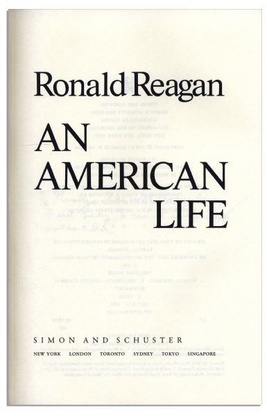 Ronald Reagan Signs His Autobiography, ''An American Life''