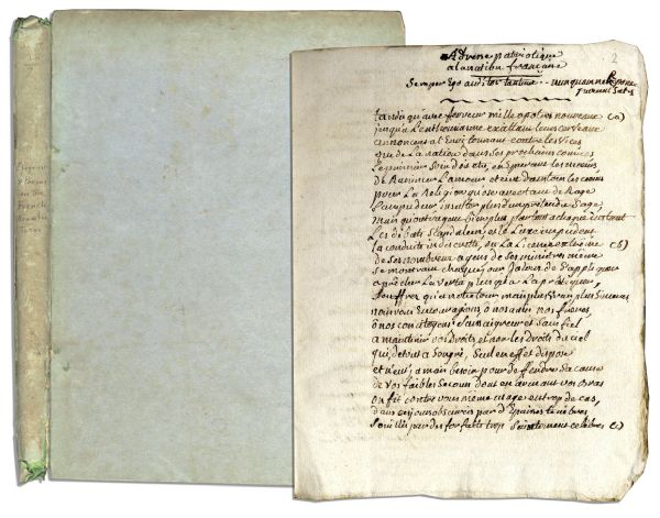 Remarkable Handwritten Account From the French Revolution -- Containing the Opinions of Its Parisian Author Pertaining to the Revolution