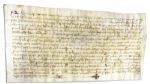 Medieval Document Written in Old French -- From Larnagol, France in 1323, Document Mentions King Charles IV of France