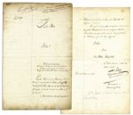 Impassioned Letter Signed by Captain Revel to King Louis XVIII, Declaring Napoleon Raped His Wife: ... the Usurper...made her his mistress... -- This Mistress Gave Napoleon His First Son